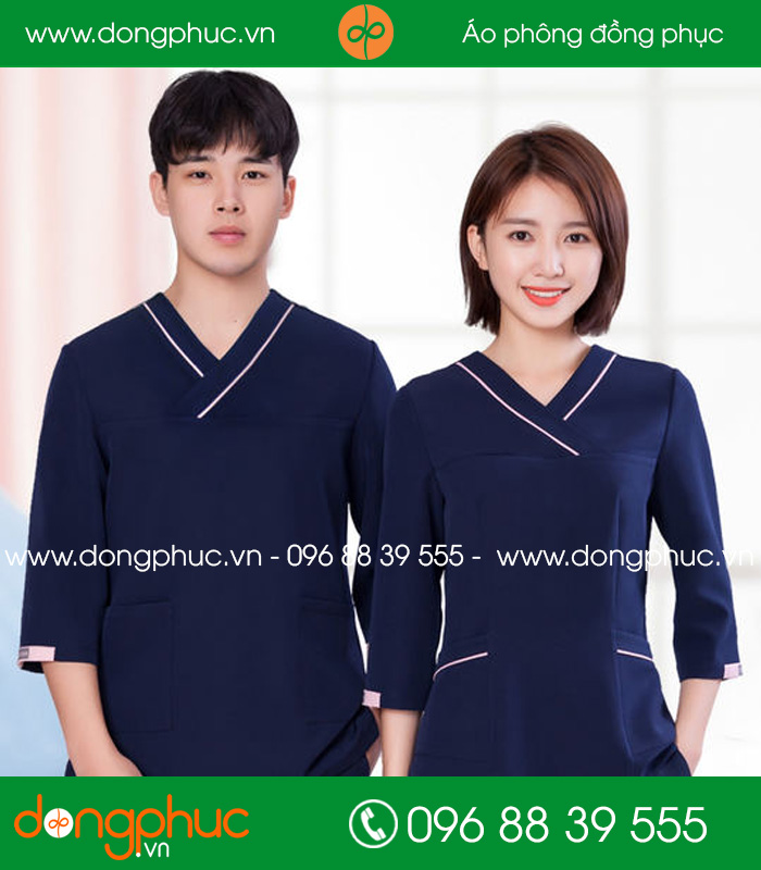 Đồng phục spa màu tím than
